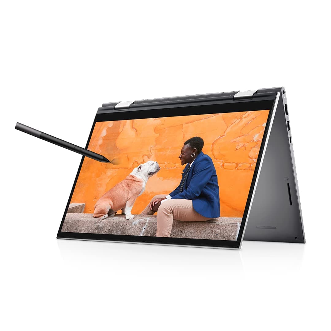 Dell New Inspiron 5410 2In1 Laptop Intel I5-1155G7, 8Gb, 512Gb Ssd, Windows 10 + Mso'19, 14 Inches Touch Fhd 60Hz Display, Backlit Kb, Fpr + Active Pen, Platinum Silver (D560597Win9S), 1.5Kg