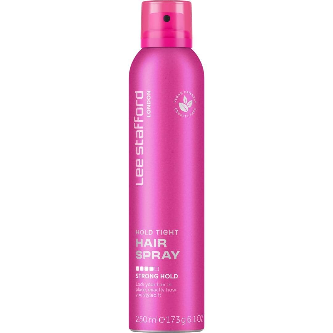 Lee Stafford Hairspray | Hold Tight Hair Spray - Strong Long Lasting Hold Styling Spray, All Day Control, Anti Frizz, Adds Shine & Gloss, Volumizing, for Men & Women, 250 ml