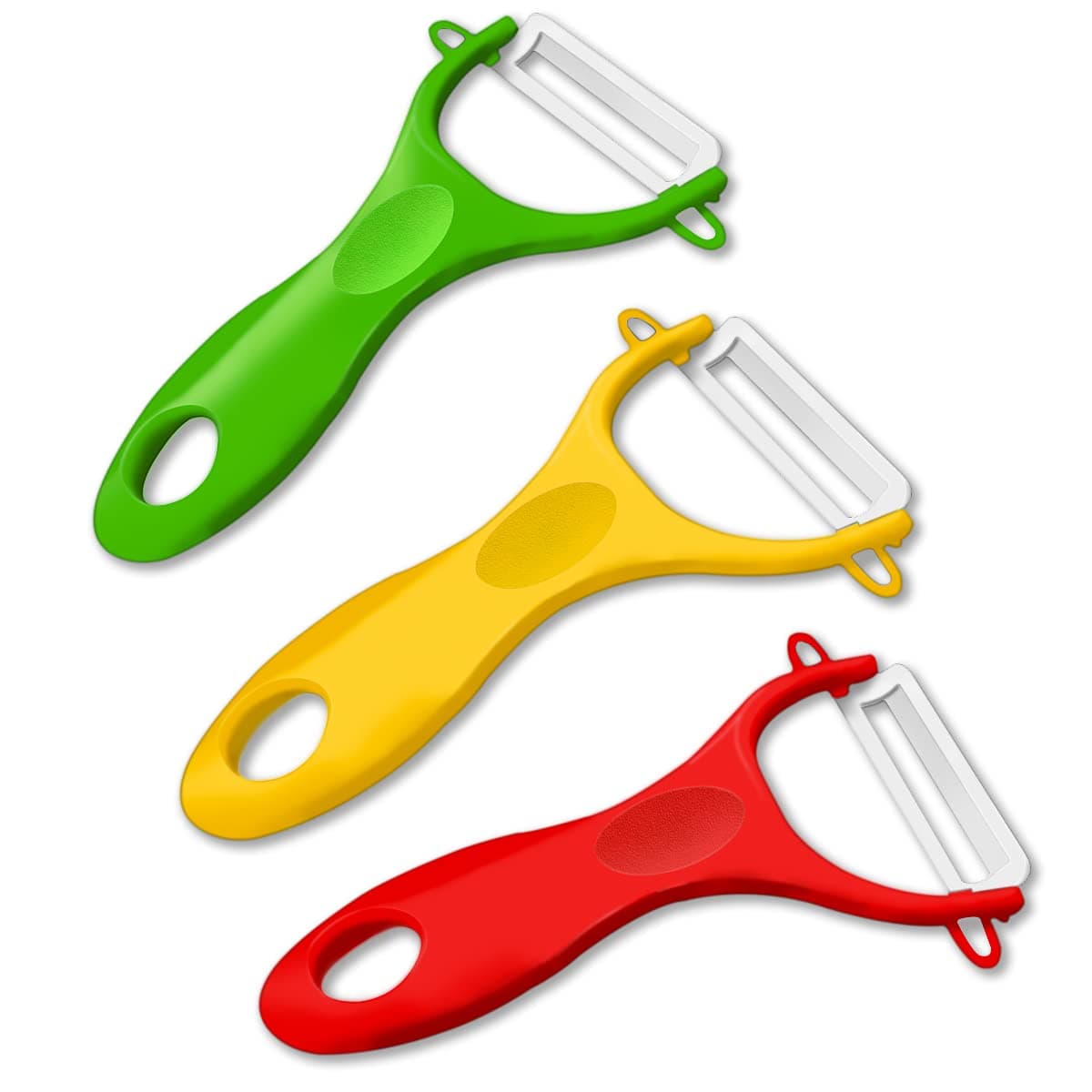 Sadocom Vegetables Peeler Advanced Ceramic Peeler -Sharp Rust Prevention -Set of 3