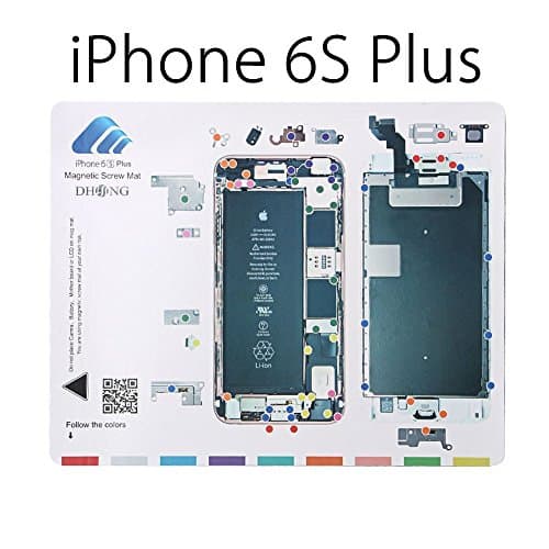 Professional Magnetic Pad with Screws Mapping, DHong Magnetic Project Mat Screw Keeper Mat for iPhone 4/4S, iPhone 5/5S, iPhone 6/6 Plus, iPhone 6S/6S Plus (for iPhone 6S Plus)