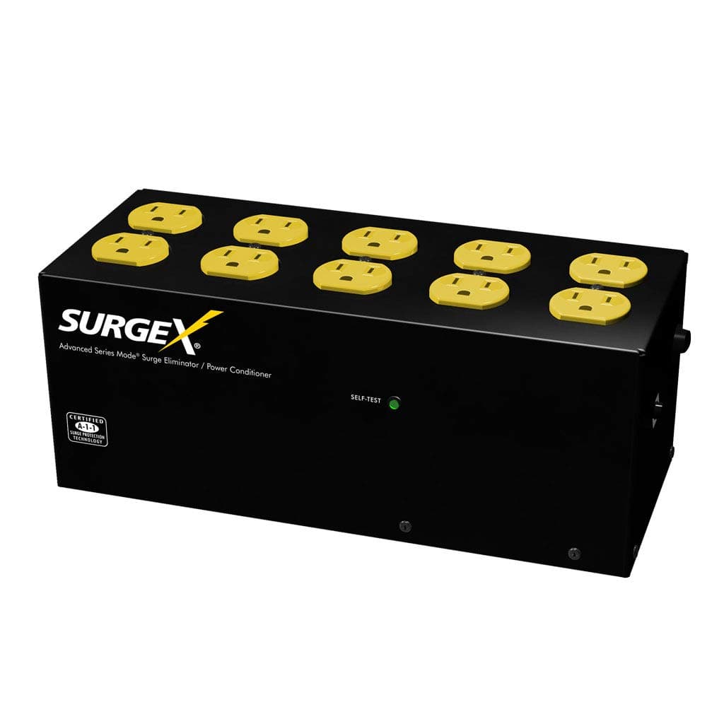 SA-1810 Standalone Surge Eliminator - 120 Volt/15 Amp - Advanced Series Mode Surge Protector and EMI/RFI Noise Filter - 10 Outlets