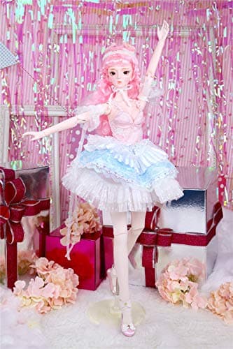 Dream Fairy Fortune Days Original Design 60 cm BJD Like Dolls(Chinese New Year Edition), Series 26 Joints Doll Named Piggy Girl, Doll with Exquisite Clothes as Best Gift for Girls (TSZ)