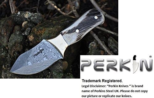 Perkin Knives Damascus Steel Knife - Handmade Damascus Hunting Knife