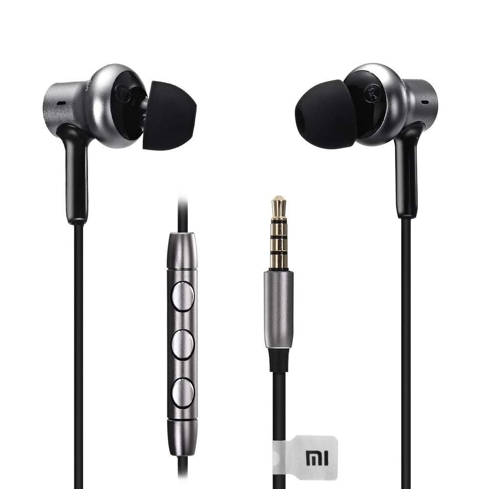 Xiaomi Mi Qtej02Jy Original Circle Iron Hybrid Earphone Headphone Headset Earbud In-Ear Remote & Mic-Silver Pro Hd Version, Zbw4369Ty