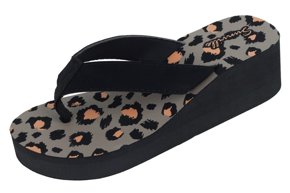 Sunville Women`S Fashion Flip Flops,10 B(M) US,Leopard
