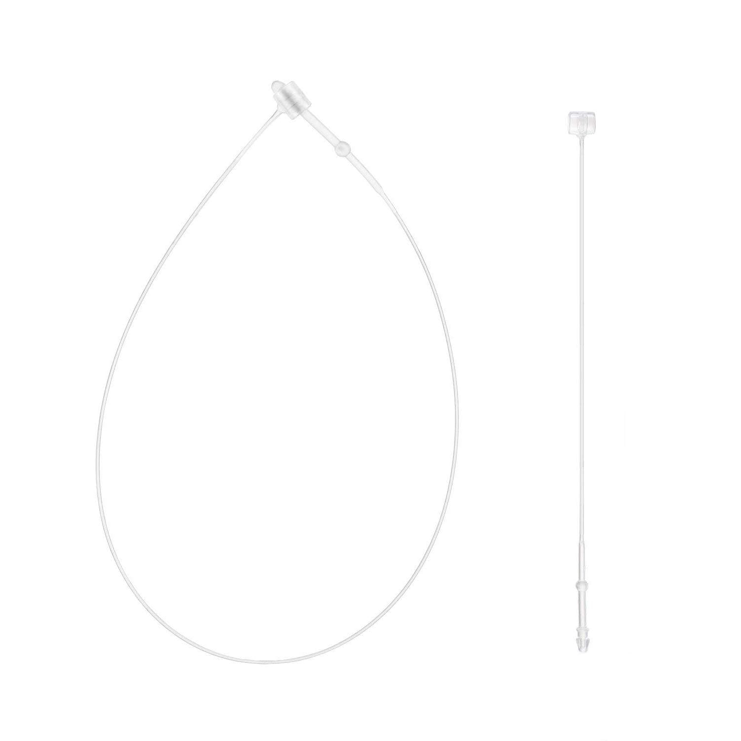 Snap Lock 5" Pin Security Loop Plastic Tag Fastener 1000-Pieces White Paper Price Hang for Retail Store Clothing Accessory(1000 Pc)