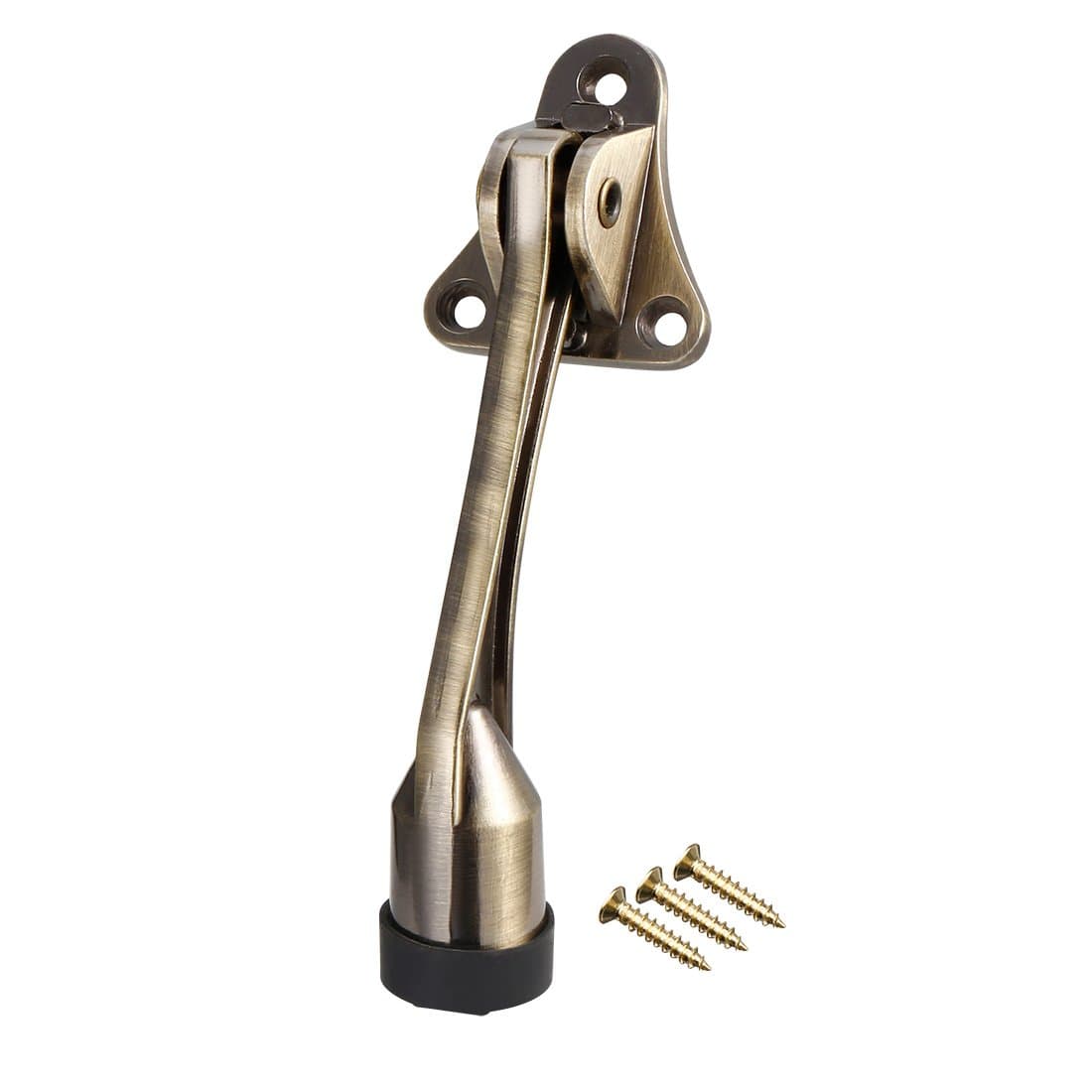 ZHuidjo 5.3 Inch Zinc Alloy Easy-Step Door Stop Kick Down Lock Holder Bronze Tone (SN: a33 6bf 144 492 0a4)