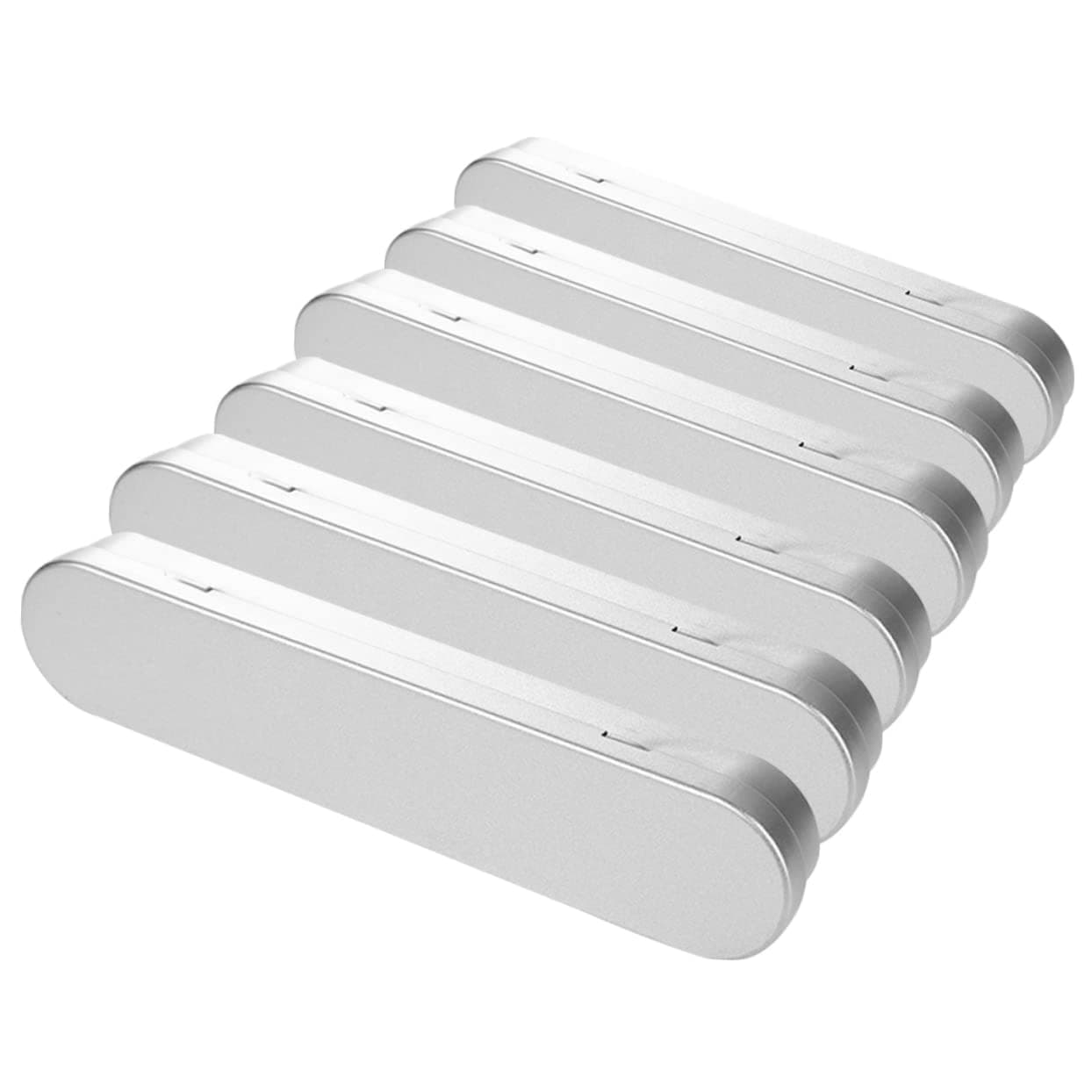 Tofficu 6pcs Jewelry Storage Box Metallic Pencils Colored Pencils Case Pencil Accessory Metal Pen Case Stationery Case Wear-resistant Pencil Box Metal Pen Organizer Tin Pencil Box Showcase