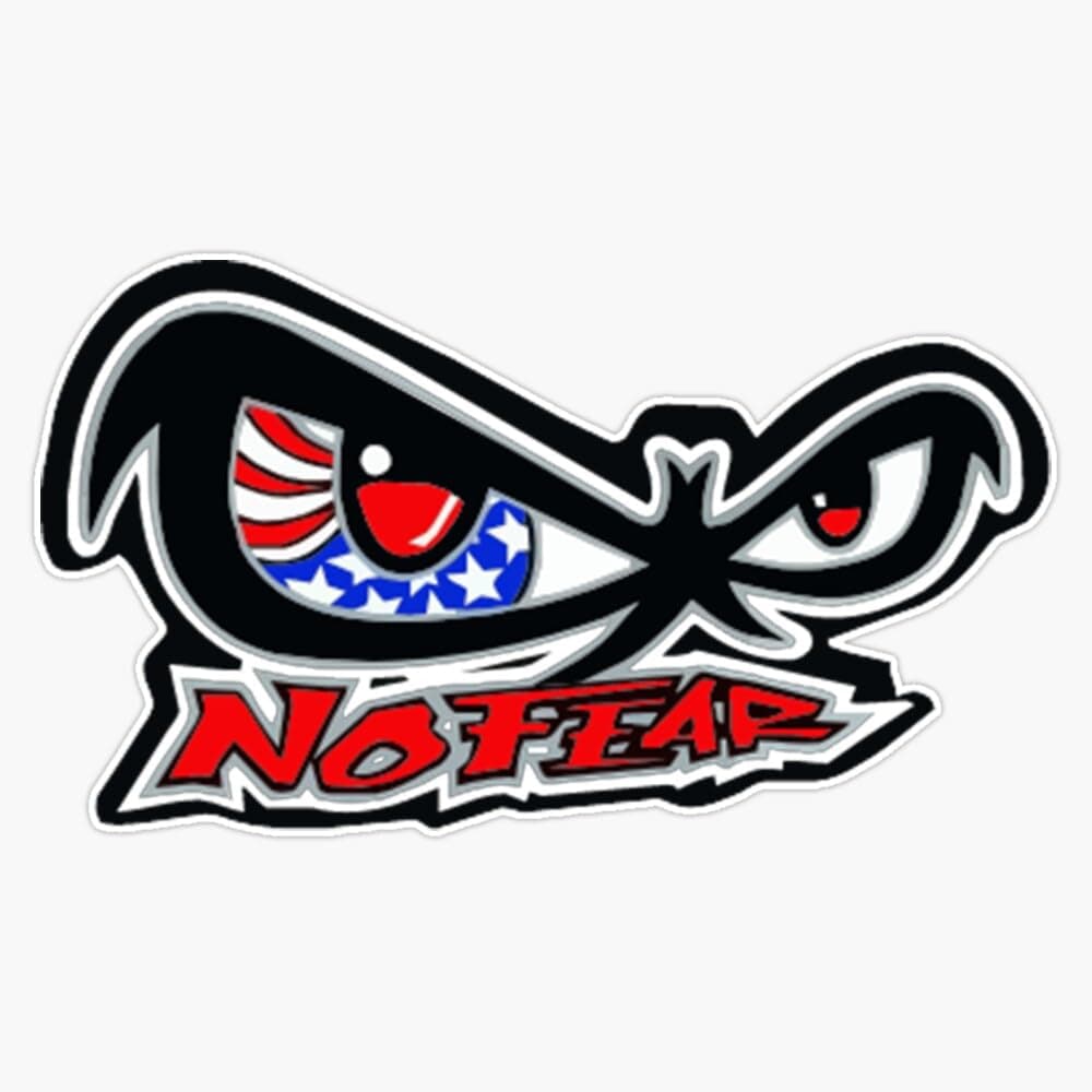 No Fear Cool Flag Sticker Vinyl Decal Bumper Sticker 5"