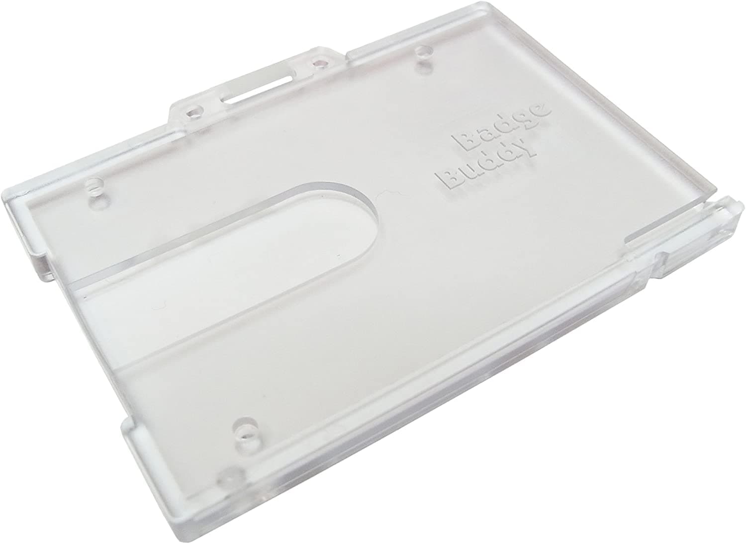 Badge Buddies ID Card Holders (Landscape x 1) ID Badge Holder That Holds Two ID Cards