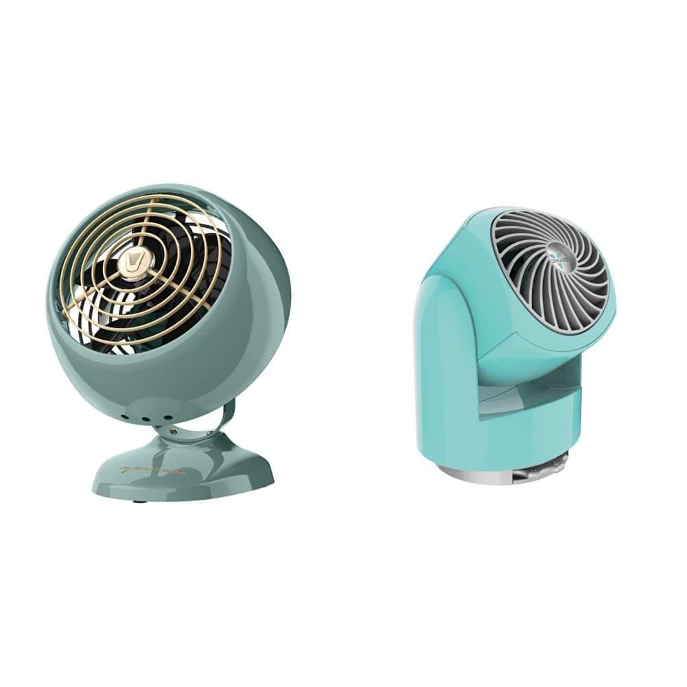 Vornado VFAN Mini Classic Personal Vintage Air Circulator Fan, Green & Flippi V6 Bliss Blue