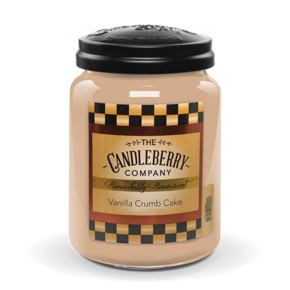 The Candleberry Company Candles | Strong Fragrances for Home | Hand Poured in USA | Highly Scented & Long Lasting | Large Jar 26 oz (Vanilla Crumb Cake)