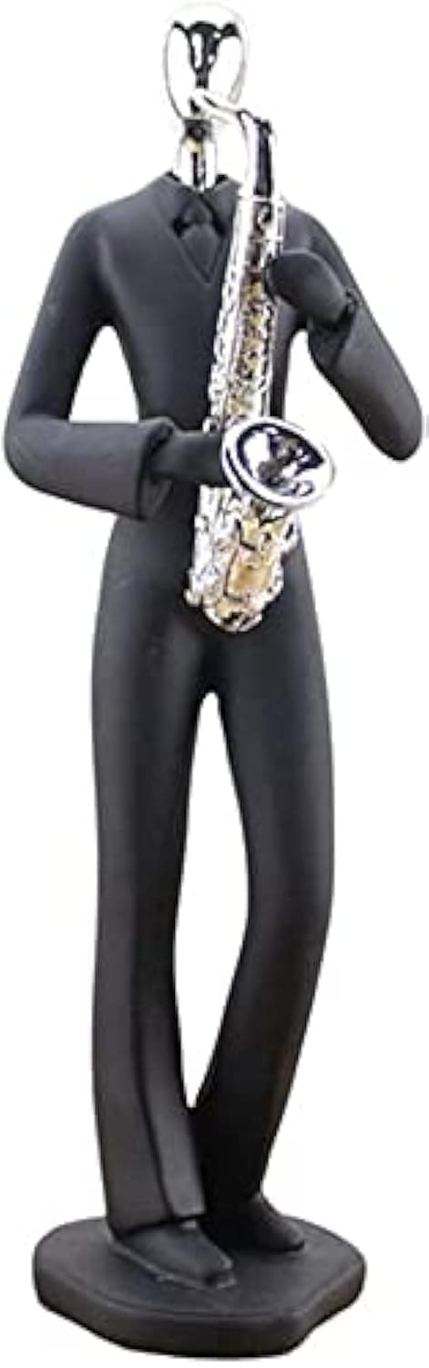 Resin Art Musician Figurine Musical Ornament Modern Sculpture Musical Figurine for Office Home Decor - Saxophone