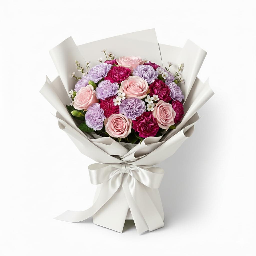 Saksham White Solid Korean Wrapping - Matte Waterproof pack of 20 sheets, 60 Microns, 58cm x 58cm, Perfect for Bouquets, Flower Wrapping, and Gift Packs | Get 3 Free Pull Bow Ribbons!