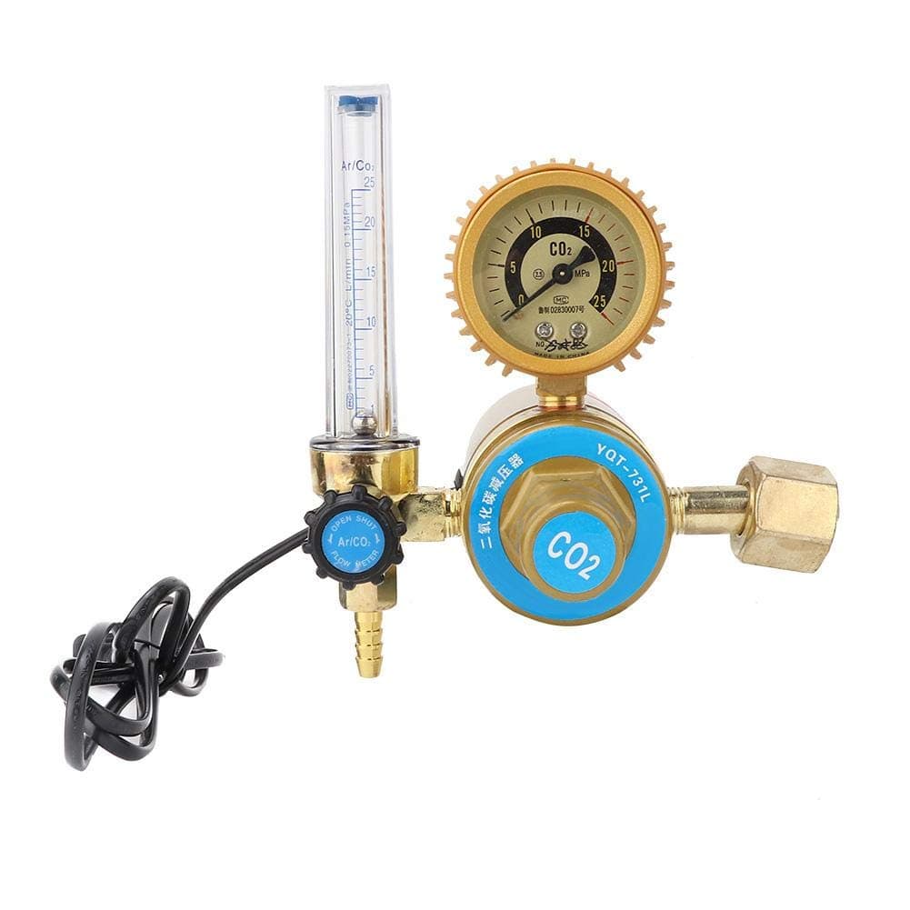 【𝐁𝐥𝐚𝐜𝐤 𝐅𝐫𝐢𝐝𝐚𝒚 𝐒𝐚𝐥𝐞】CO2 Pressure Regulator, 36V Pratical 25MPa CO2 Pressure Regulator Carbon Dioxide Pressure Reducer Heated Pressure Gauge for MIG and TIG Welding