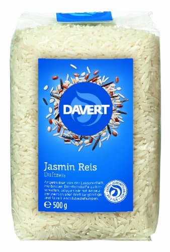Davert Jasmine Rice White Pack of 4 (4 x 500 g) Organic