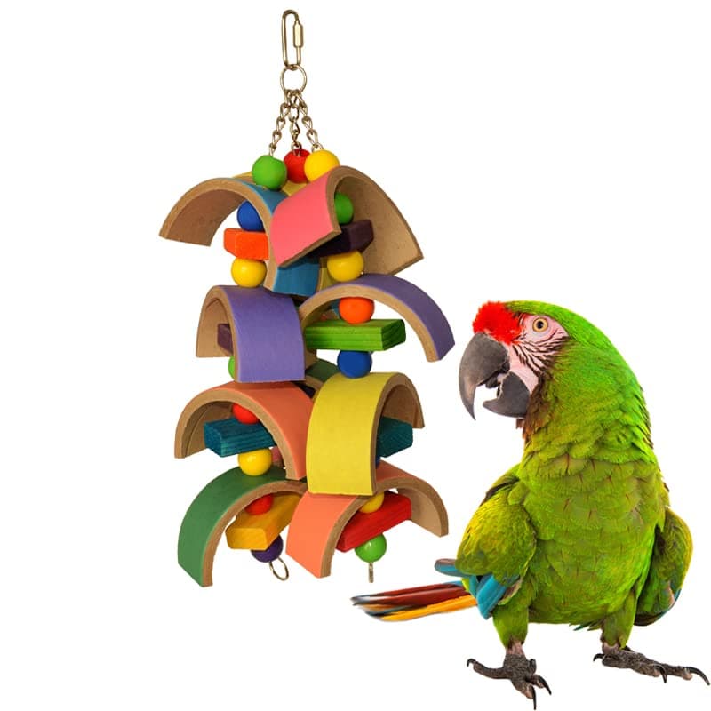 Super Bird Creations SB970 Humdinger Bird Toy: Ideal Pet Parrot Toy for Large to XL Birds Like Macaws & Cockatoos - Bird Entertainment, Bird-Safe Materials & Design - Vibrant Colors - 18" x 8"