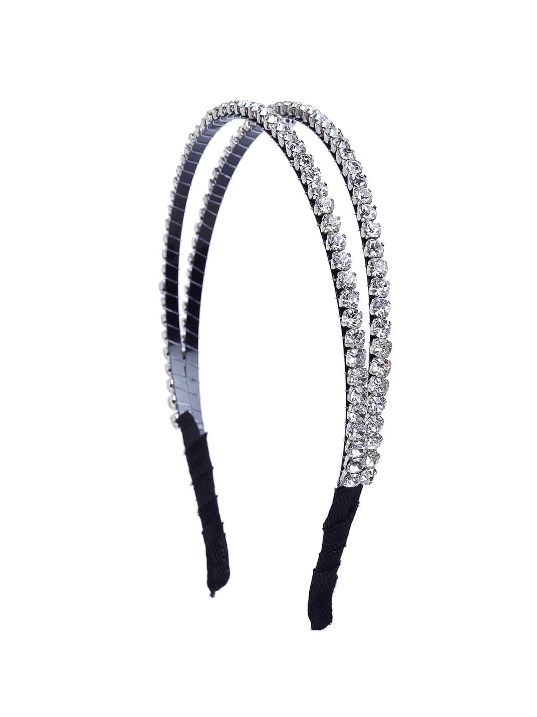 Vogue Hair Accessories Crystal Beaded Plastic Fancy Party Wedding Hairband For Girls