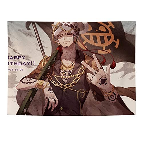 Ksainiy ONE PIECE: Trafalgar Law Wall Hanging Tapestry,Bedding Bedspread, Picnic Beach Sheet, Table Cloth, Decorative Wall Hanging，cartoon Anime Home Tapestries (Size : 150 * 130cm)