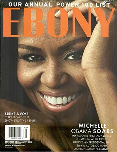 Ebony Magazine (December, 2018-January, 2019) Michelle Obama Cover