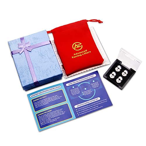 Advanced Premium Quality Earring Lifters | GIFT BOX SET | Back Lobe Ear Support,