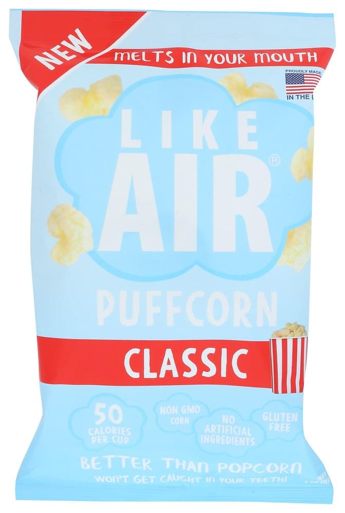 Like Air Puffcorn (Classic) | 2 4oz Bags | 50 Calories Per Cup | Gluten Free | Nothing Artificial