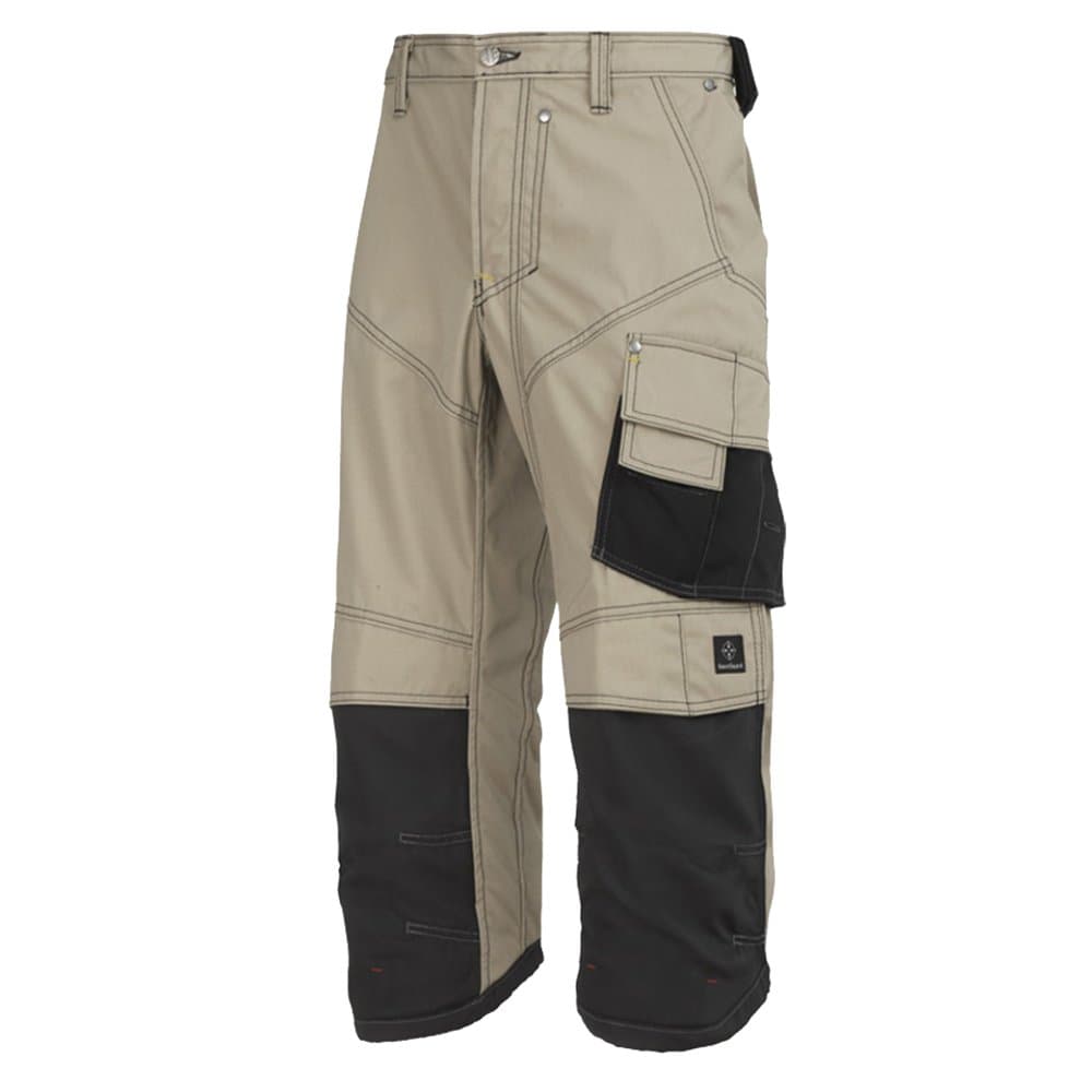 Snickers 39132004050"Rip-Stop" Pirate Trousers, 50, Khaki/Black
