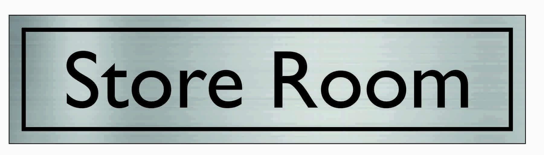 MKSIGN Stainless Steel Self Adhesive STORE ROOM Sign Board Tape For Sticking To Various Surfaces.