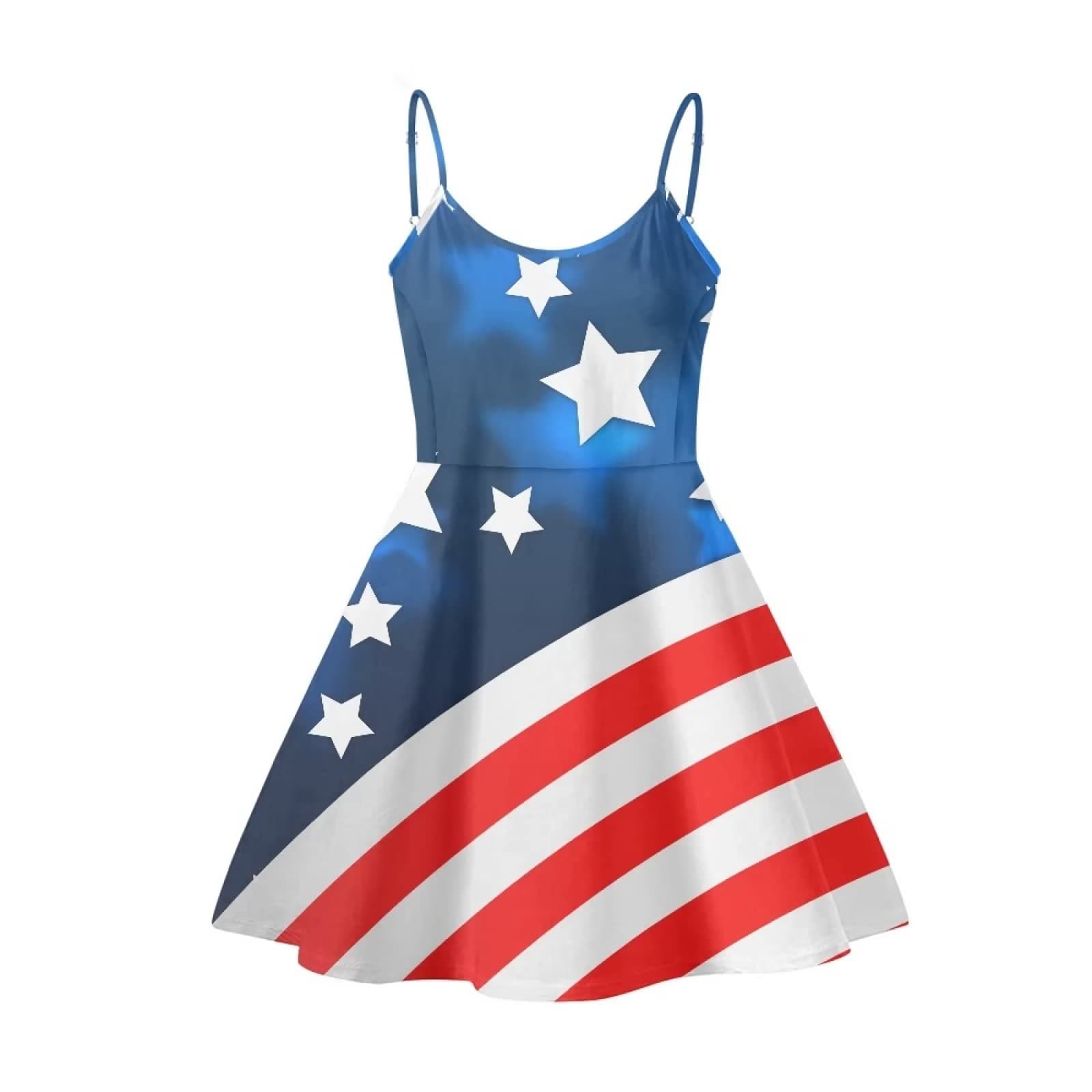 xixirimido Women Midi Summer Dress Sleeveless Spaghetti Strap Scoop Neck Swing Sundress