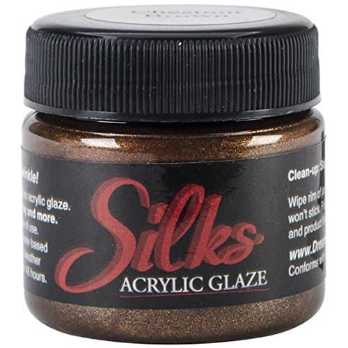 Luminarte Silks Acrylic Glaze Jar, 1-Ounce, Chestnut Brown