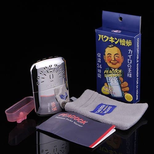 FENGJIDA Japanese Peacock Regular Size Platinum Catalyst Metal Hand Warmer - Made in Japan