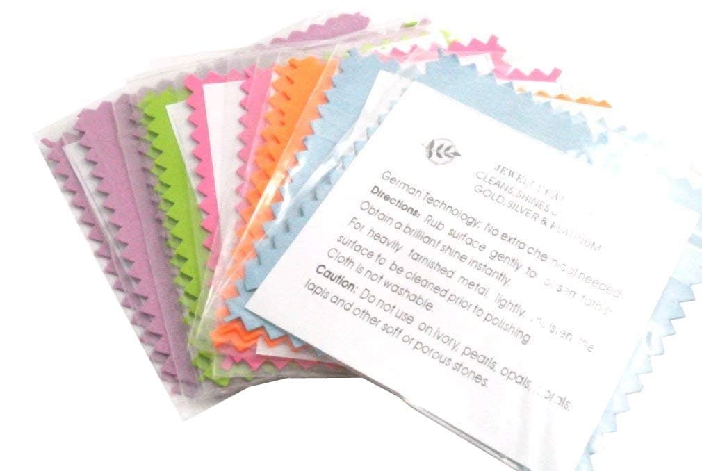 60 PCS LOT Pack Jewelry Cleaning Cloth Polishing Cloth for Sterling Silver Gold Platinum 3.15 by 3.15 INCH Size