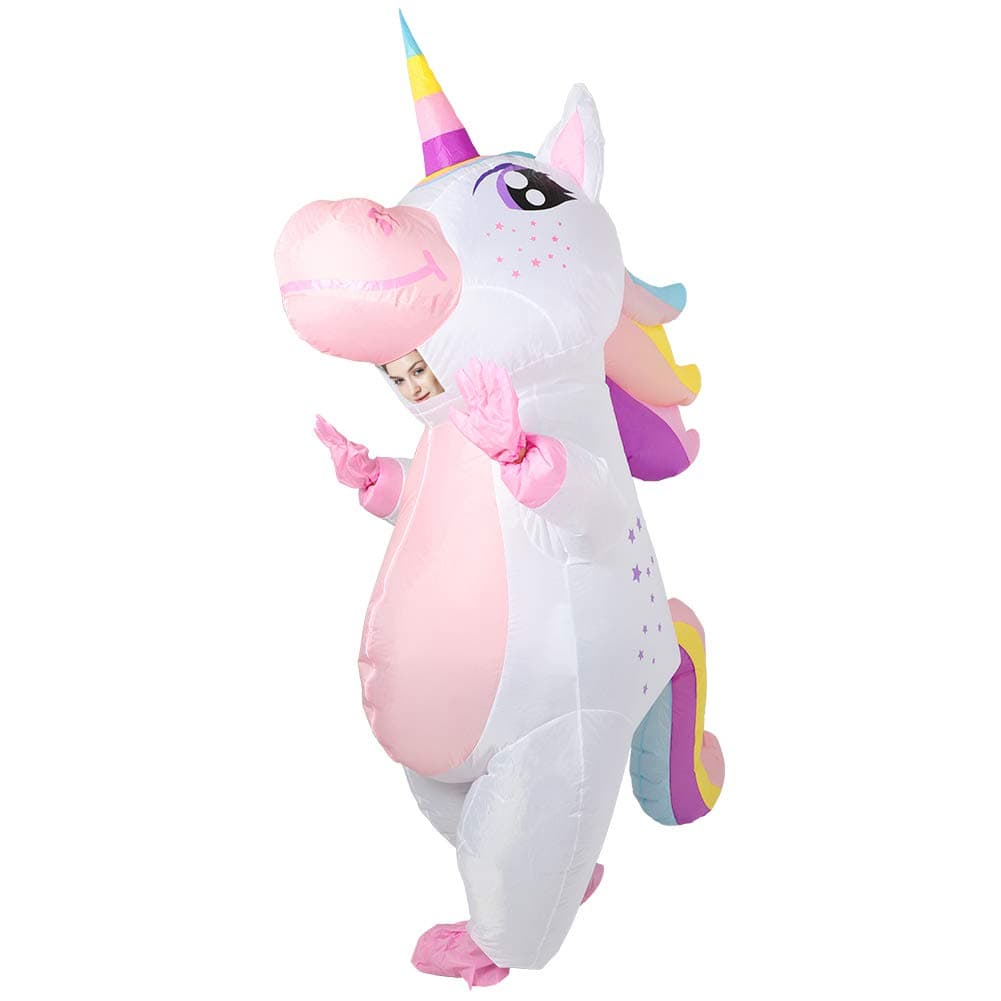 OurWarm Unicorn Inflatable Costume for Adult, Funny Halloween Costume Blow Up Unicorn Costume for Halloween Cosplay Costume