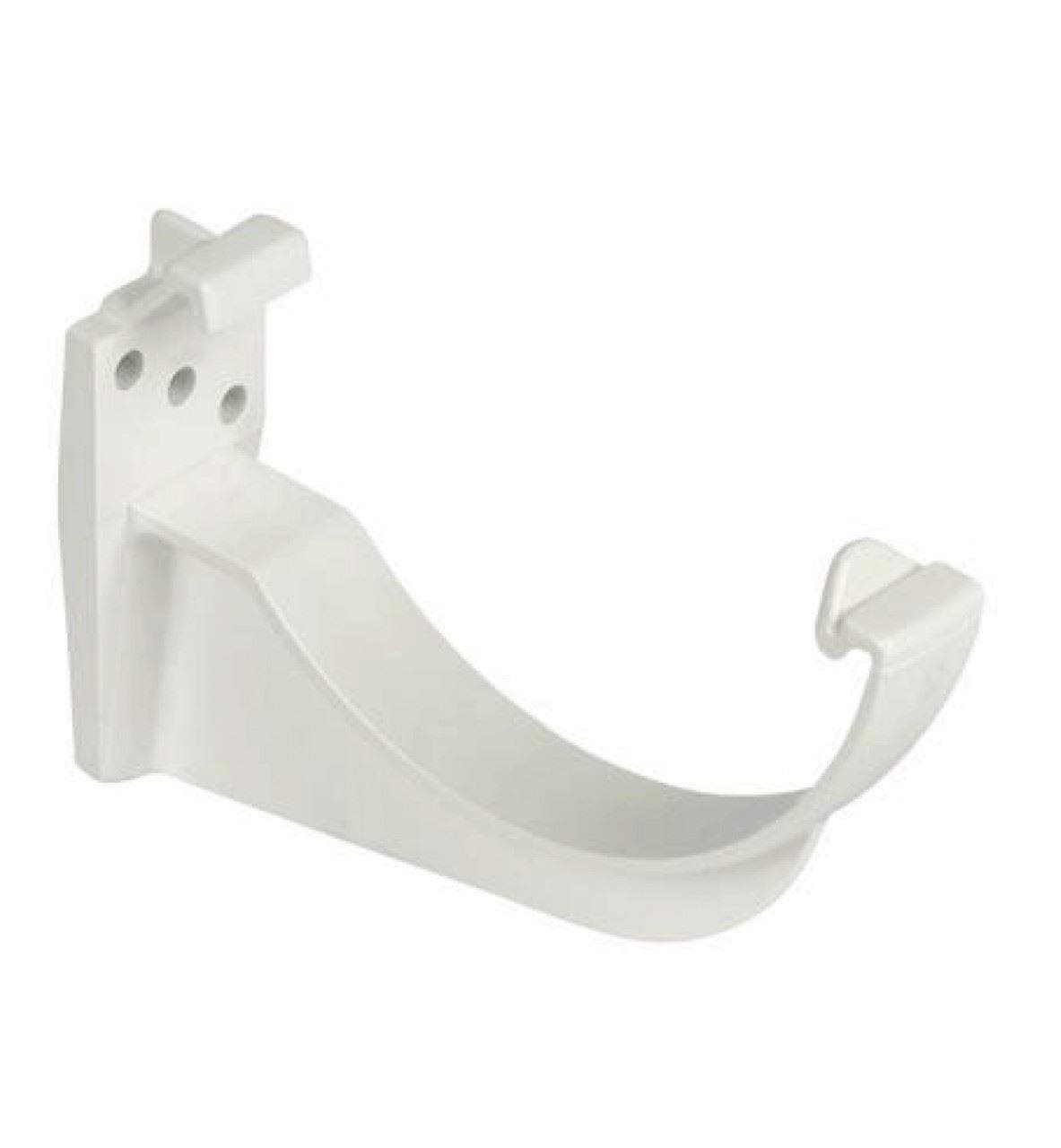 FLOPLAST 112mm Half Round Fascia Gutter Bracket - White - Bag of 5