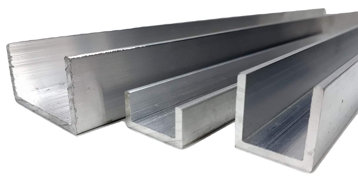 Aluminium U Channel Section (25 mm x 15 mm x 2 mm x 2000 mm)