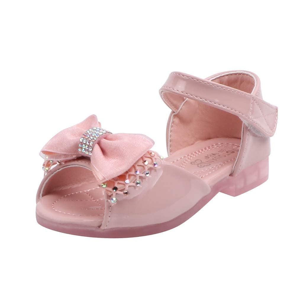 Princess Shoes Girls, Shoes Baby Girl Spring Mary Jane Shoes with Bow Toddler Crystal Princess Children's Shoes Patent Shoes Pink Ballerina Shoes Children's Shoes