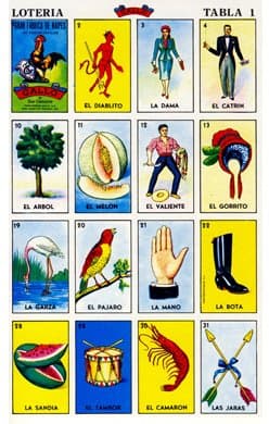 Loteria Mexican Oracle Tarot Deck and Bingo Cards
