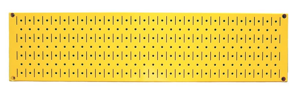 Wall Control Narrow Pegboard 8in x 32in Yellow Metal Pegboard Runner Tool Board