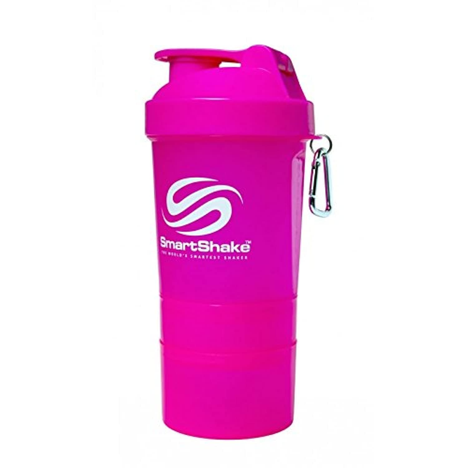 SmartShake Neon Series Shaker Cup - 600 ml (Pink)