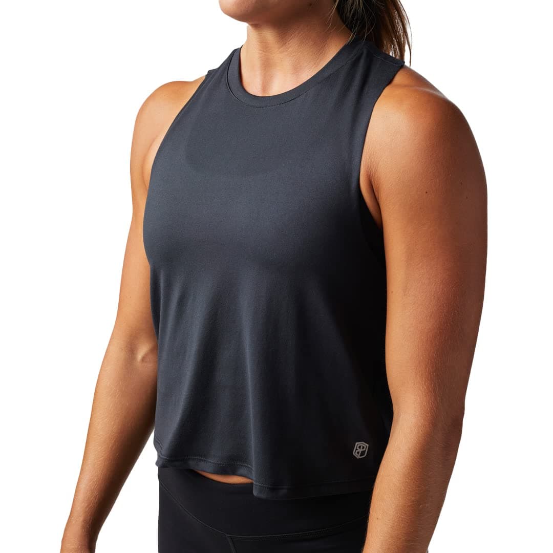 Born PrimitiveThe Elevate Crop 2.0 – Racer Back Workout Top for Women –Cropped Tank Top – Women’s Gym, Running or Yoga Tank