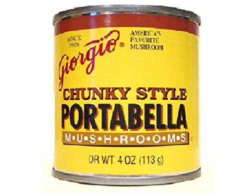 Giorgio Chunky Style Portabella Mushrooms (Pack of 3) 4 oz Cans (Dry Weight)