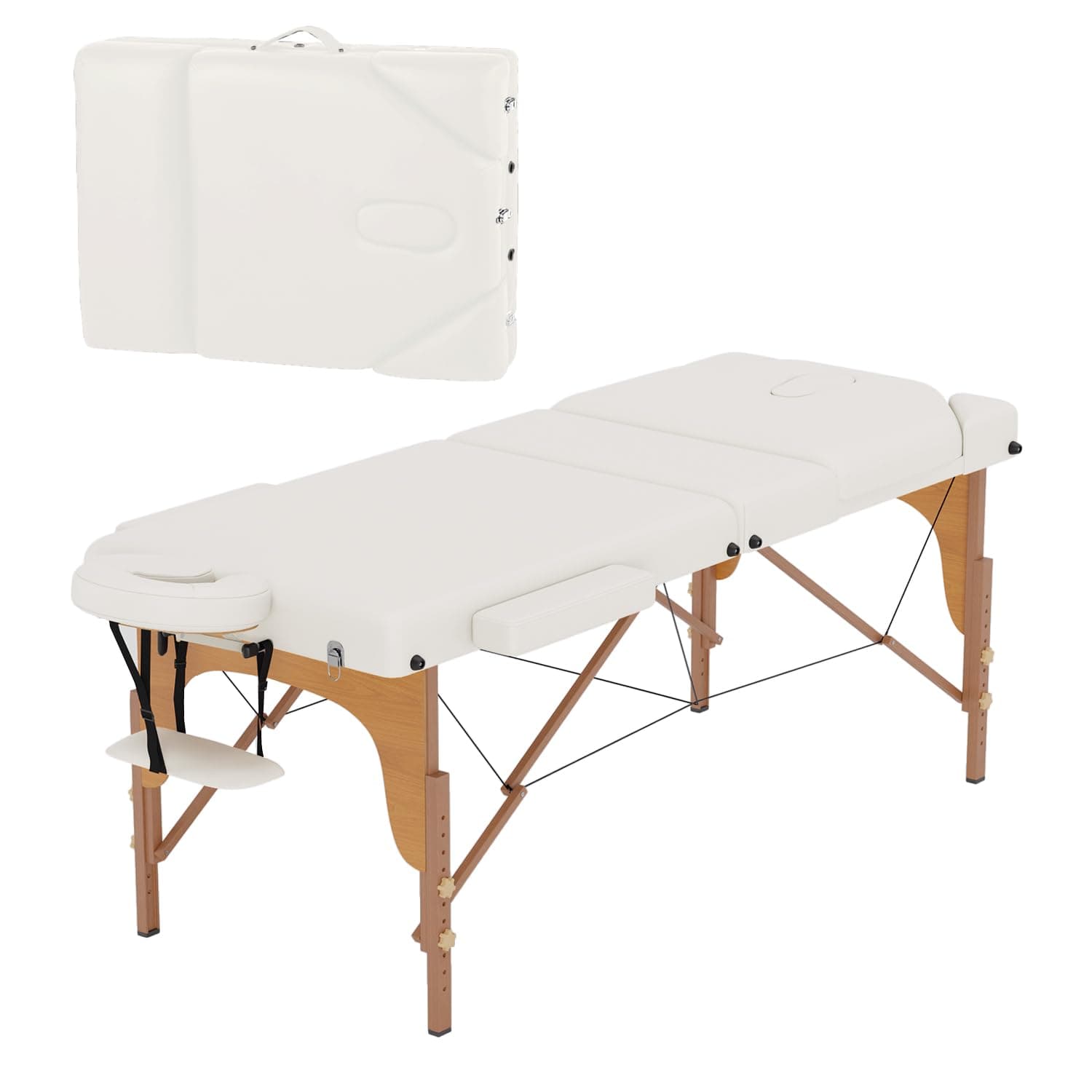 BestMassage Massage Table Protable Massage Bed 28 in Wide Lash Bed Height Adjustable Salon Bed with Oxford Cloth Backpack for Spa Footmassage Facial CareSpa Tattoo