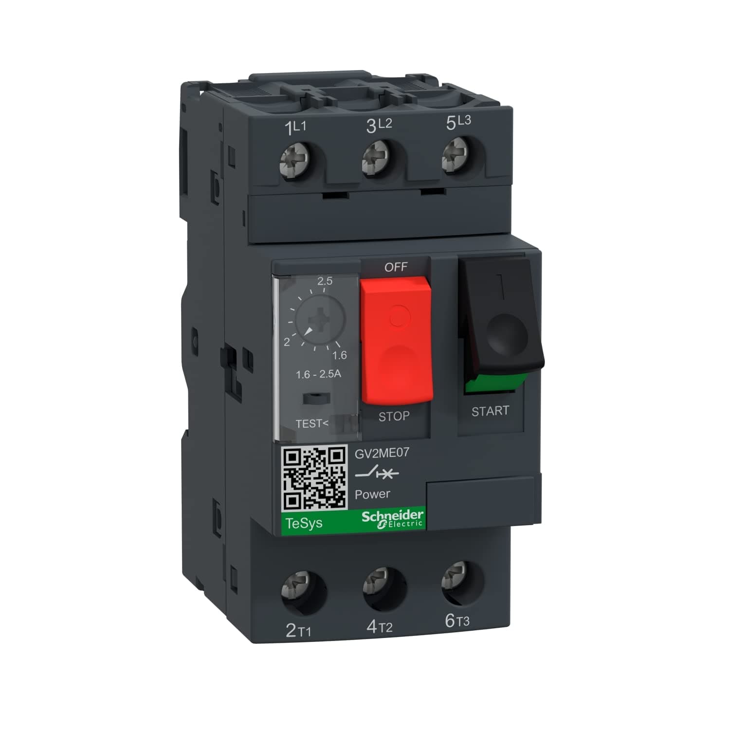 Schneider Electric Gv2me07 3P Motor Circuit Breaker 1.6-2.5A Gv2me07