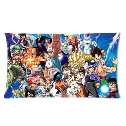 Japan Anime Cartoon Dargon Ball OP Luffy Goku Chorpper Gohan Custom King Size Bed Pillowcase DIY Pillowslips Roomy in Size 20 x 36 Inch
