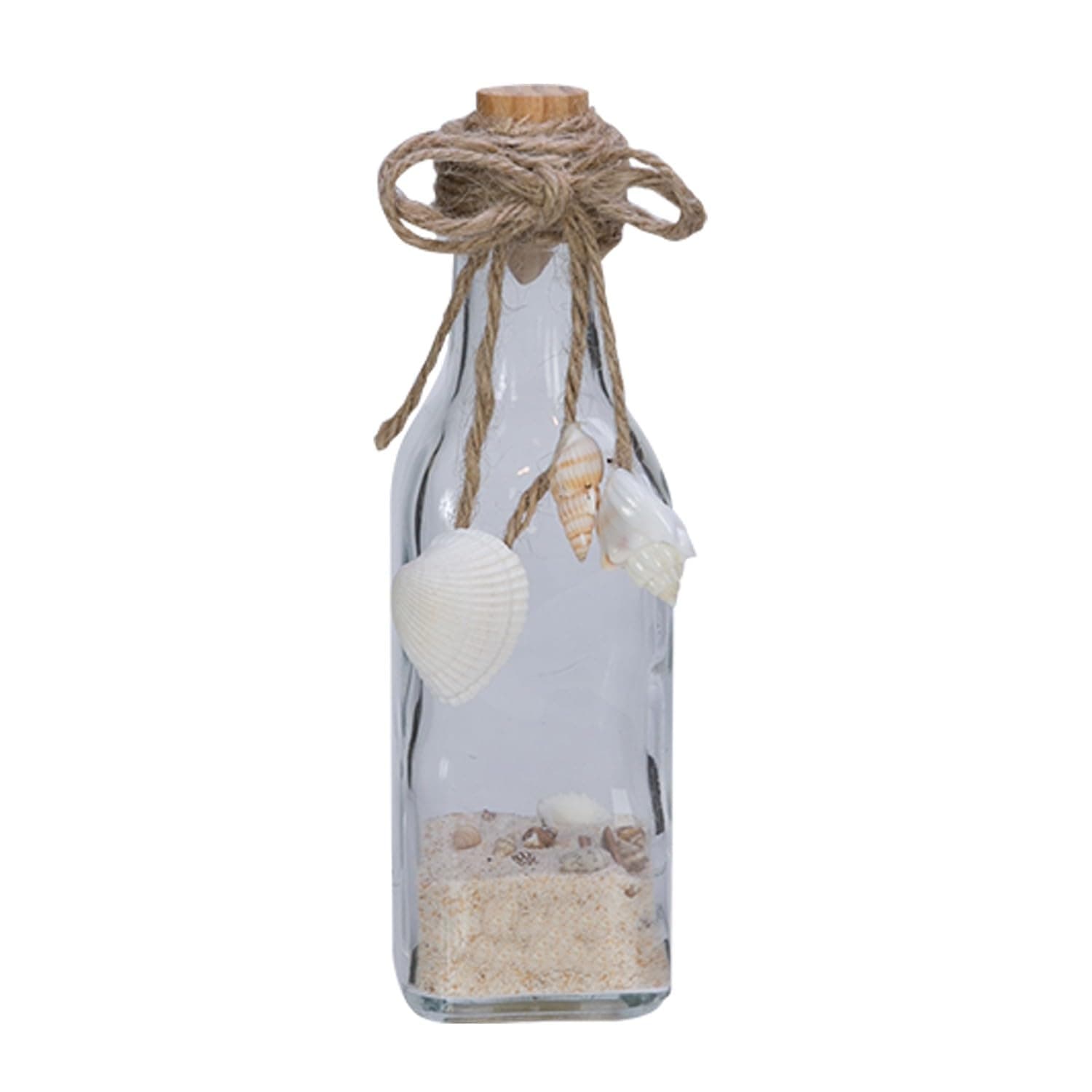 7" Bottle with Sand & Shells Multi
