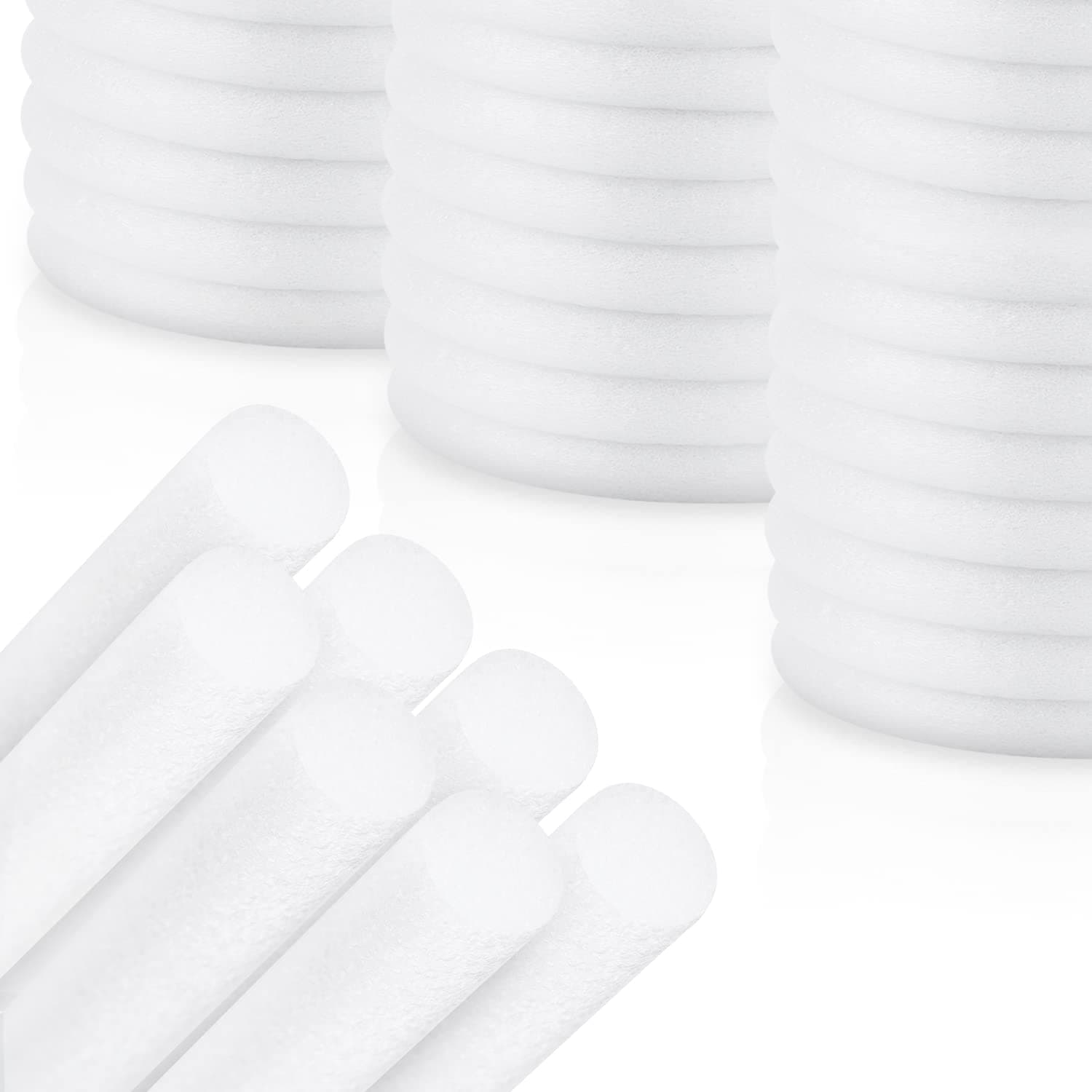 AIEX32 Feet Backer Rod for Caulking, Soft Caulk Back Rod Caulk Saver Foam Flexible for Gaps Joints Connection for Road Wall Foundation Cracks (White,15mmx10m)