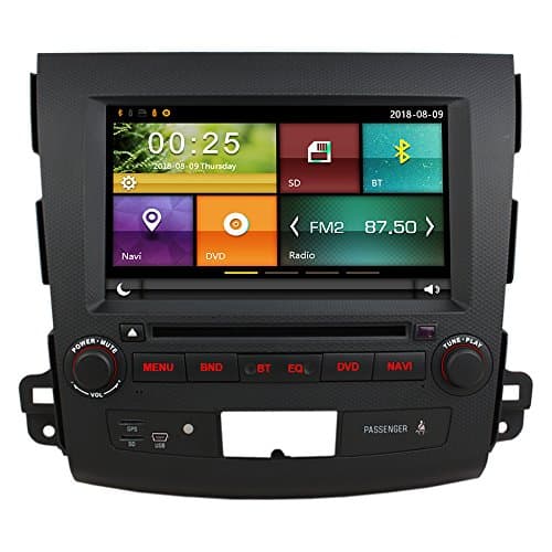 Maxtrons 8 Inch Car DVD GPS Navigation Player Stereo Radio Autoradio headunit in Dash Radio for Mitsubishi Outlander 2005-2011 Free Camera