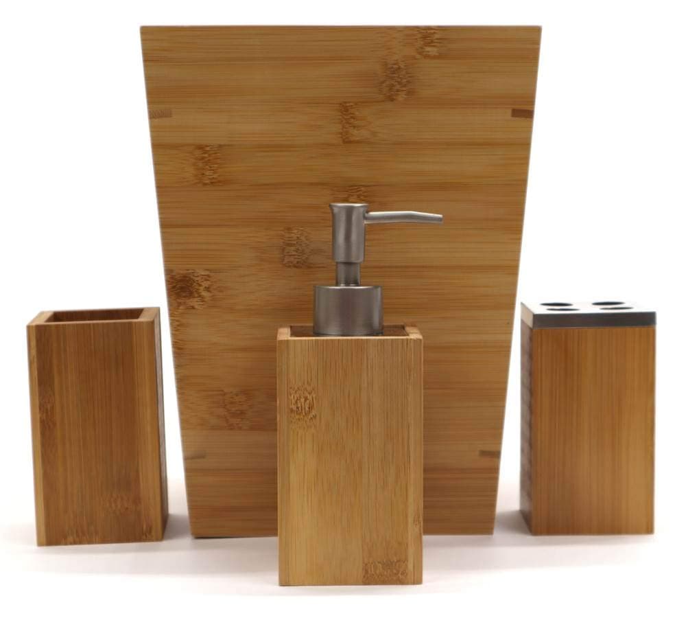 Redmonsince 1883 Bamboo 4 PC Bathroom Accessory Set