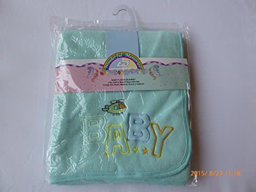 Fleece Baby Blanket with Embroidered Toy (Green with Helecopter)