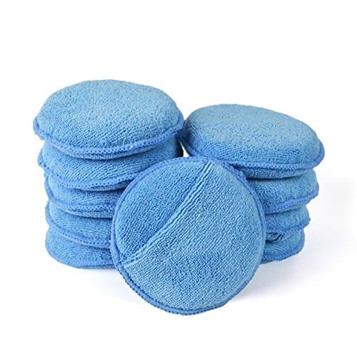 Polishing Sponges Car Microfiber Wax Applicator Pads Auto Care Polishing Sponges 5" Diameter with Pocket10-pack